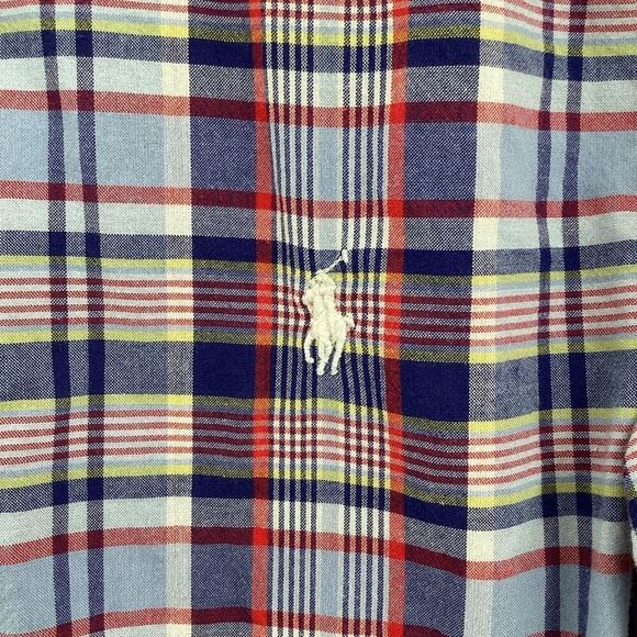 EUC Boys Polo Ralph Lauren plaid Short Sleeved Button Down - Picture 3 of 5